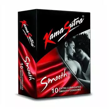 Презервативы гладкие (10 шт), Smooth Condoms, Kamasutra
