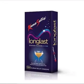 Презервативы KamaSutra LongLast, пунктирная текстура, 20 шт.