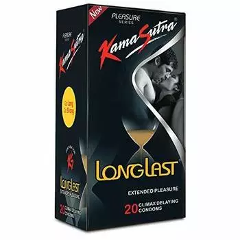 Презервативы KamaSutra LongLast, пунктирная текстура, 20 шт. (Пакет из 1)