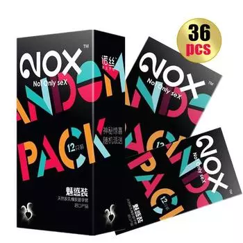Презервативы NOX с большим выступом, гладким рукавом для пениса, со смазкой, в рубчик, в горошек, в случайном порядке, 3 вида презервативов M