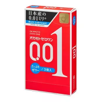 Презервативы Okamoto OKAMOTO Okamoto Zero One Много смазки Полиуретан 3 штуки (PU)