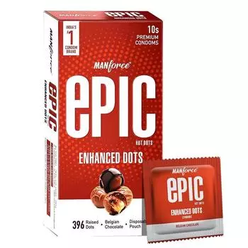 Презервативы премиум-класса Epic Enhanced в горошек для занятий любовью | Вкус бельгийского шоколада