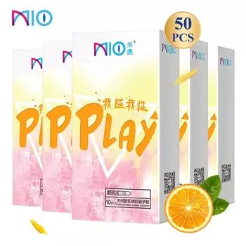 Презервативы в горошек, 50 шт., презерватив с апельсиновым вкусом для мужчин, задержка секса, интимная эротическая игрушка для точки G M