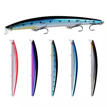 Приманка для ловли рыбы Minnow, жесткая искусственная приманка Laser, 18 см, 24 г, 3D-глаза, острые крючки, приманка для морской рыбалки, цветные воблеры 1#