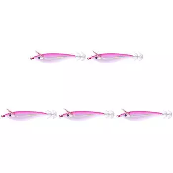 Приманка Octopus Hooks 10 см 10 г Светящаяся снасть Octopus Bait (Ярко-розовый) ?