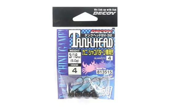 Приманка SV-32 Джиг-головка Tank Head Крючок для тяжелых условий эксплуатации Размер 4, 3/16 унции (3515)