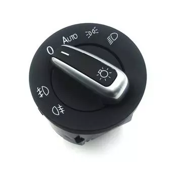 Применить кGolf Jetta MK5 MK6 GTI Passat B6 B7 CC Touran Caddy Tiguan Chrome Headlight Switch 5ND941431B добавить функцию Auto