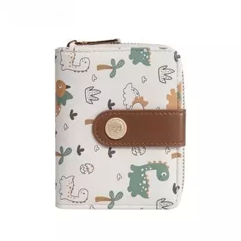 Print Pattern Dinosaur Wallet Animal Portable Card Case Coin Purse Gift Cartoon