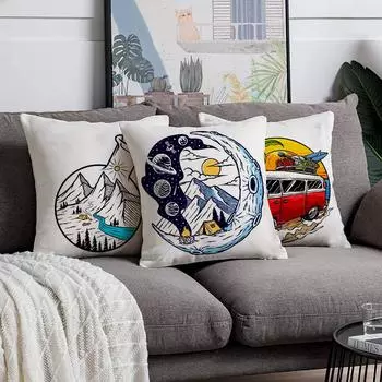 Printing and Geometric Decorative Cushion Cover Pillowcases Throw Pillows Home Chair Decoration Pillow Cover Customized 45*45cm 450mm*450mm