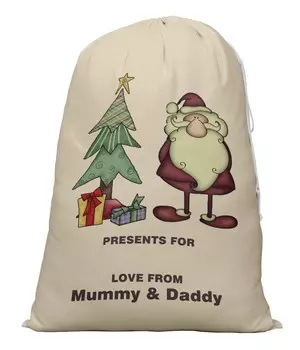 Printtoo 2 Pcs Large Santa Sacks With Drawstring Canvas Xmas Gifts Bags For Kids Christmas 27x20 Inch 27 x 20 Inches бежевый