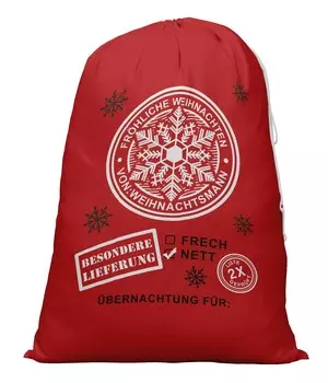 Printtoo 2 Pcs Large Santa Sacks with Drawstring Canvas Xmas Gifts Bags for Kids Christmas 27x20 Inch 27 x 20 Inches бежевый