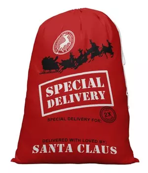 Printtoo 2 Pcs Santa Gift Sack For Kids Presents Xmas Bag Christmas Sack Personalized Bags Large 27x20 Inch 27 x 20 Inches бежевый