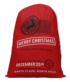 Printtoo 2 Pcs Santa Gift Sack For Kids Presents Xmas Bag Christmas Sack Personalized Bags Large 27x20 Inch 27 x 20 Inches бежевый