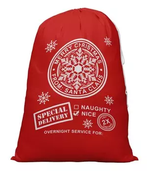 Printtoo 2 Pcs Santa Gift Sack for Kids Presents Xmas Bag Christmas Sack Personalized Bags 27x20 Inch 27 x 20 Inches бежевый