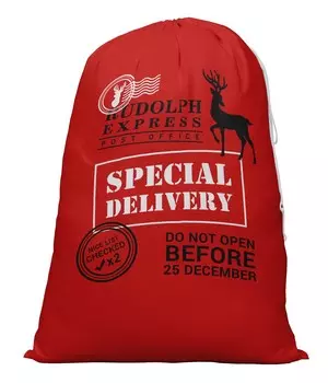 Printtoo 2 Pcs Santa Gift Sack for Kids Xmas Bag Christmas Sack Personalized Bags Large 27x20 Inch 27 x 20 Inches красный
