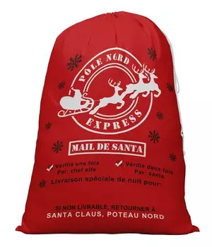 Printtoo 2 Pcs Santa Gift Sack for Kids Presents Xmas Bag Christmas Sack Personalized Bags Large 27x20 Inch 27 x 20 Inches красный