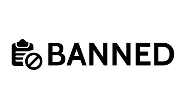 Printtoo Banned Self Inking Rubber Stamp Pre-Inked Office Stamp - Home Office Business Канцелярские товары, черный - 42 x 9 чёрный