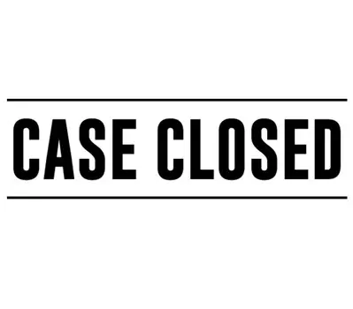 Printtoo Case Closed Self Ink Rubber Stamp Pre-Inked Office Stamp- Home Office Business Канцелярские товары, 47 x 20 мм чёрный