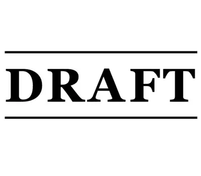 Printtoo Draft Self Inking Rubber Stamp Pre-Inked Office Stamp- Home Office Business Канцелярские товары, 47 x 20 мм чёрный