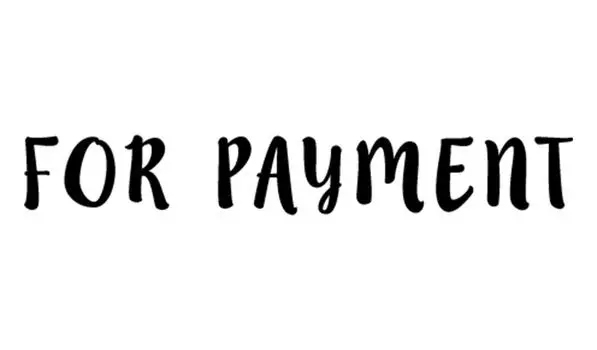 Printtoo For Payment Self Inking Rubber Stamp Pre-Inked Office Stamp - Home Office Business Канцелярские товары, черный - 42 x 9 чёрный