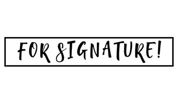 Printtoo For Signature Self Inking Rubber Stamp Pre-Inked Office Stamp - Home Office Business Канцелярские товары, черный - 42 x 9 чёрный