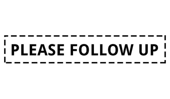 Printtoo Please Follow Up Self Inking Rubber Stamp Pre-Inked Office Stamp — Home Office Business Канцелярские товары, черный — 42 x 9 чёрный