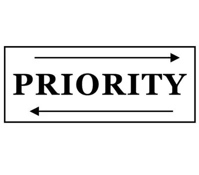Printtoo Priority Self Inking Rubber Stamp Pre-Inked Office Stamp — канцелярские товары для домашнего офиса, 47 x 20 мм фиолетовый