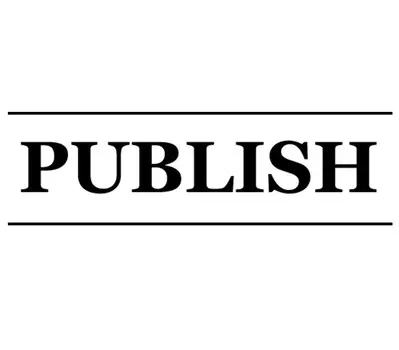 Printtoo Publish Self Inking Rubber Stamp Pre-Inked Office Stamp — канцелярские товары для домашнего офиса, 47 x 20 мм чёрный