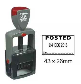 Printtoo Self Inking Heavy Duty Dater Stamp с размещенным текстом и знаком Space Date Rubber 43 mm x 26 mm.(Approx) чёрный
