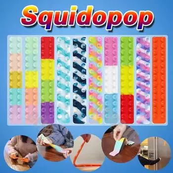 Присоска Square Pat Pat силиконовый лист Squidopop игрушка-непоседа детская игрушка для снятия стресса антистресс AS SHOW B