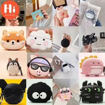 Привет 3D силиконовые защитные чехлы для наушников для Huawei Freebuds 4i чехол с милым мультяшным рисунком Беспроводная Bluetooth-гарнитура чехол для Huawei 4i