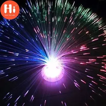 Привет подарок изменение цвета светодиодный оптоволоконный ночник лампа красочная подставка домашний декор