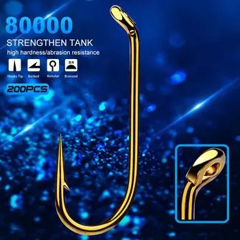 PRO BEROS Flying Hook Flying Hook Крючок Naked 8#12#14# Flying Fly Крючок для волос Золотой одинарный крючок 8#