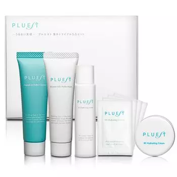 Пробный набор PLUEST для ухода за кожей, 5 предметов, базовая косметика, дорожный набор, лосьон для ухода за кожей, набор для ухода за порами в дороге белый
