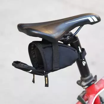 Прочные велосипедные сумки, многофункциональная сумка для седла велосипеда, водонепроницаемая сумка для хранения на подседельный штырь MTB, велосипедное снаряжение чёрный