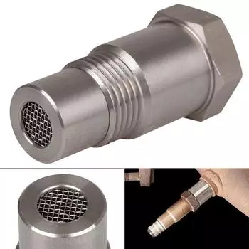 Прочный автомобильный CEL Fix Check Engine Light Eliminator Адаптер кислорода O2 Датчик M18X1.5 серебряный