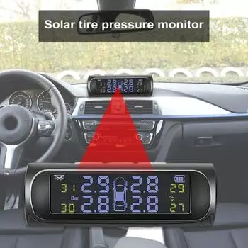 Прочный беспроводной монитор TPMS с 4 датчиками Professional чёрный