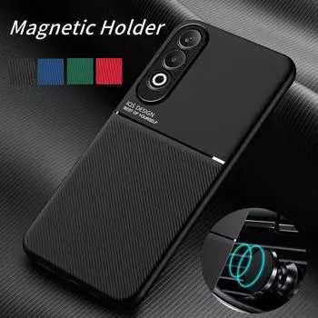Прочный нескользящий чехол для OPPO A80 5G A3 Pro K12x 5G защитный чехол автомобильный магнитный держатель-присоска Coque Fundas Capa OPPO A80 5G чёрный