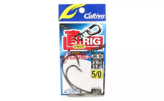 Продающий крючок JR-10 Jika Rig Sinker Worm Hook, размер 5/0, 1/4 унции (4905)