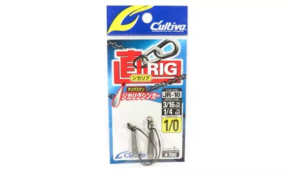 Продающий крючок JR-10 Jika Rig Sinker Worm Hook, размер 1/0, 3/16 унции (4882)