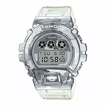 Product CASIO G-SHOCK Casio G-Shock GM-6900SCM-1 Watch Men s Kids Children Boys Digital Waterproof White White Silver Camouflage Camouflage Skeleton