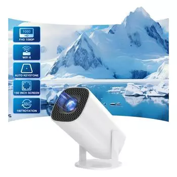 Проектор Android 11 с Wi-Fi 6 и Bluetooth Smart 1208*720P Мини-портативный проектор для домашнего кинотеатра 2,4 г 5,8 г Карманный уличный EU Plug