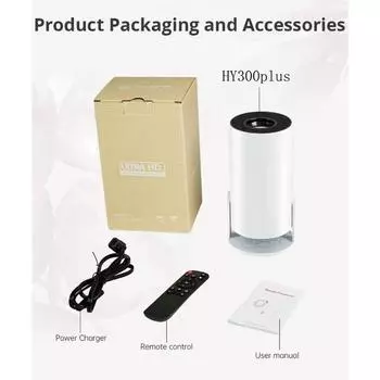 Проектор HY300 plus 4K Android wifi 1080P Allwinner H713 1280*720P Домашний кинотеатр светодиодное видео Умная портативная проекция EU Plug