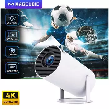 Проектор Magcubic HY300 PRO 4K Android 11 Dual Wifi6 260ANSI Allwinner H713 BT5.0 1080P 1280*720P Проектор для домашнего кинотеатра на открытом воздухе EU Plug