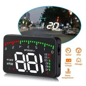 Проектор на лобовое стекло A900. Удобный, широкий диапазон совместимости. Стабильный 3,5-дюймовый проекционный дисплей.