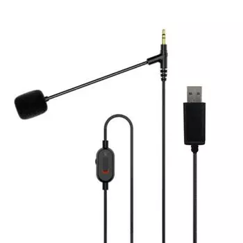 Professional 3.5mm Boom Mic Cable for WH1000XM5 XM4 MDR10R MDRXB950BT Headphones Cord for Game, Music, Communication
