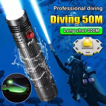 Профессиональный фонарь для дайвинга Дайвинг 100M Torch L2 Wick Подводный фонарь Scuba Flash Light 9000LM Лампа для дайвинга A-Flashlight