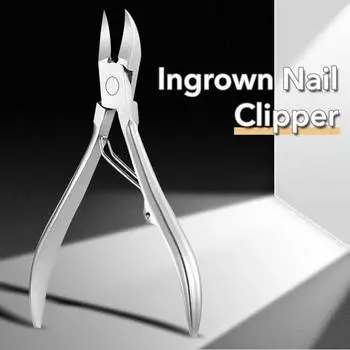Professional Fingernail Toenail Cuticle Nipper Trimming Stainless Steel Nail Clipper Cutter Cuticle Scissor Plier Manicure Tool серебряный