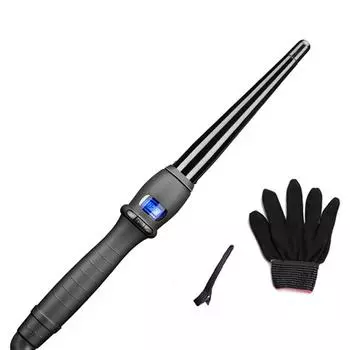 Professional Hair Curling Iron Hair Waver Pear Flower Cone Ceramic Hair Curler Roller Curling Wand Styling Tools us чёрный