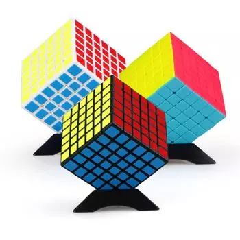 Профессиональная игра 6x6x6, гладкий волшебный куб, игрушка-головоломка чёрный